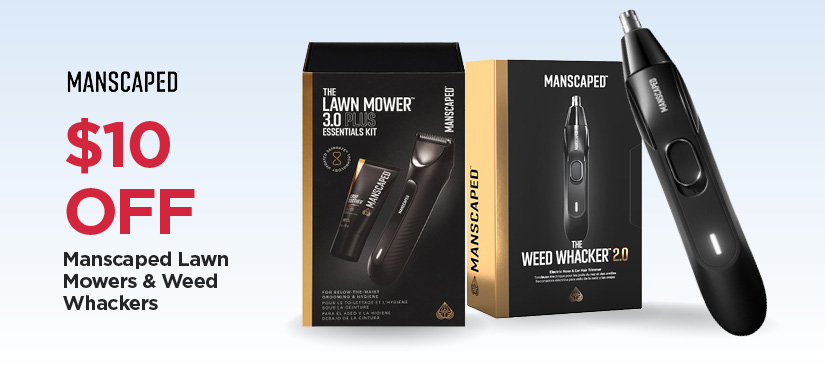 Take An Additional $10 Off Our Everyday NEX Price Manscaped Lawn Mowers & Weed Whackers